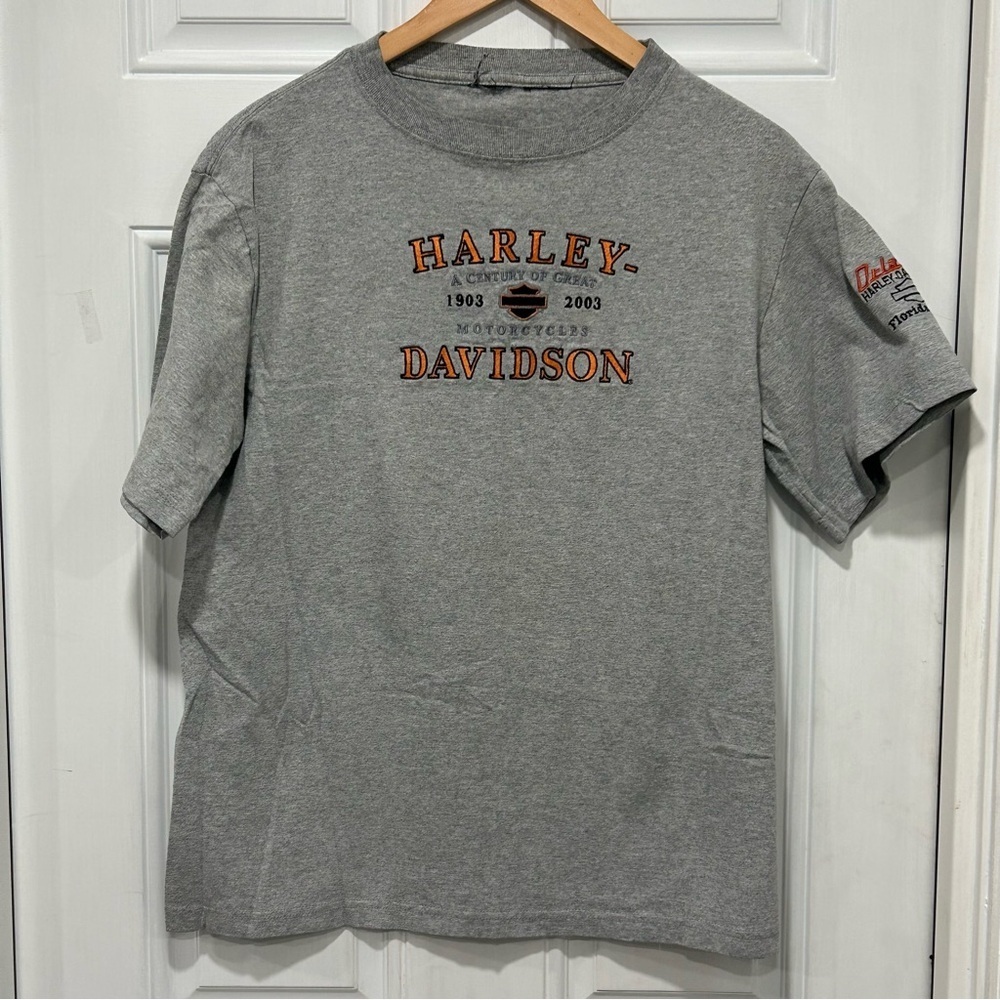Harley-Davidson 100th Anniversary 1903-2003 graphic T-shirt, Vintage, Orlando